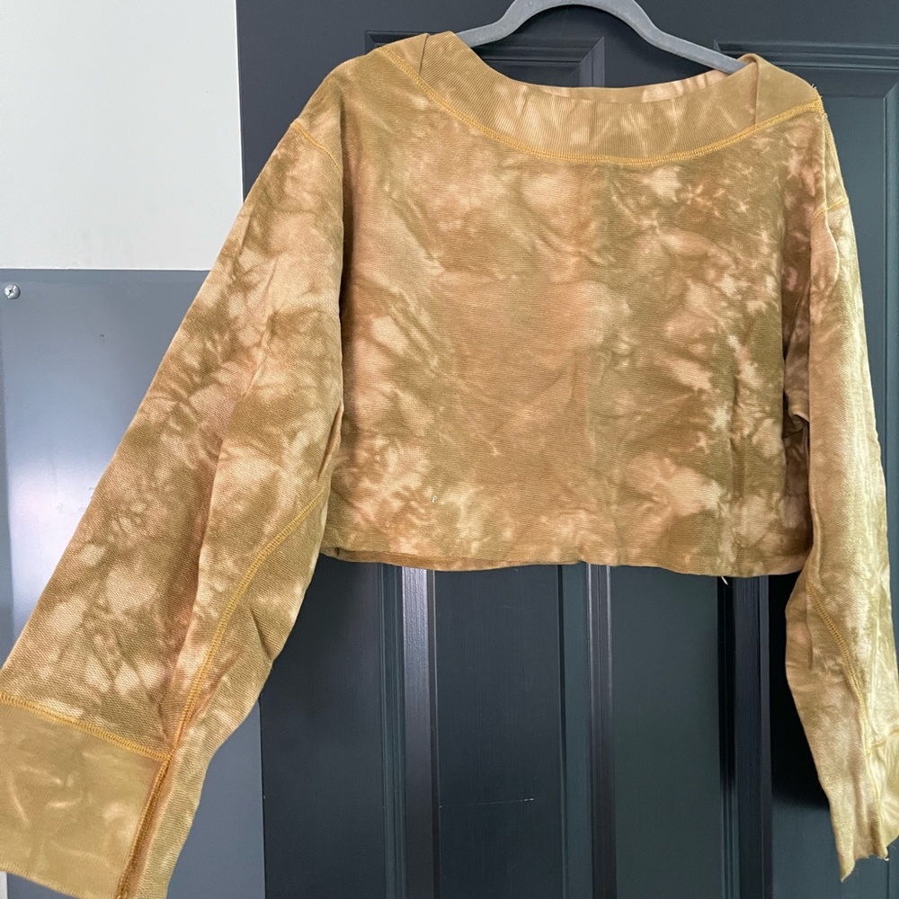 Free people off shoulder cropped sweatshirt - Size XS
